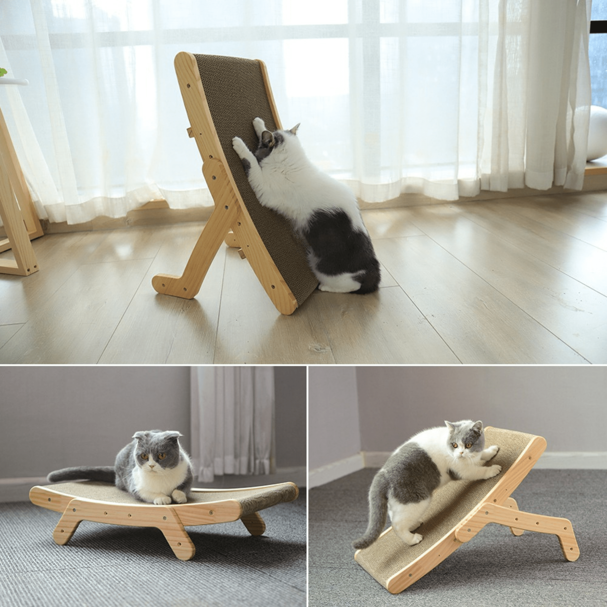 Cat scratching wood sales furniture